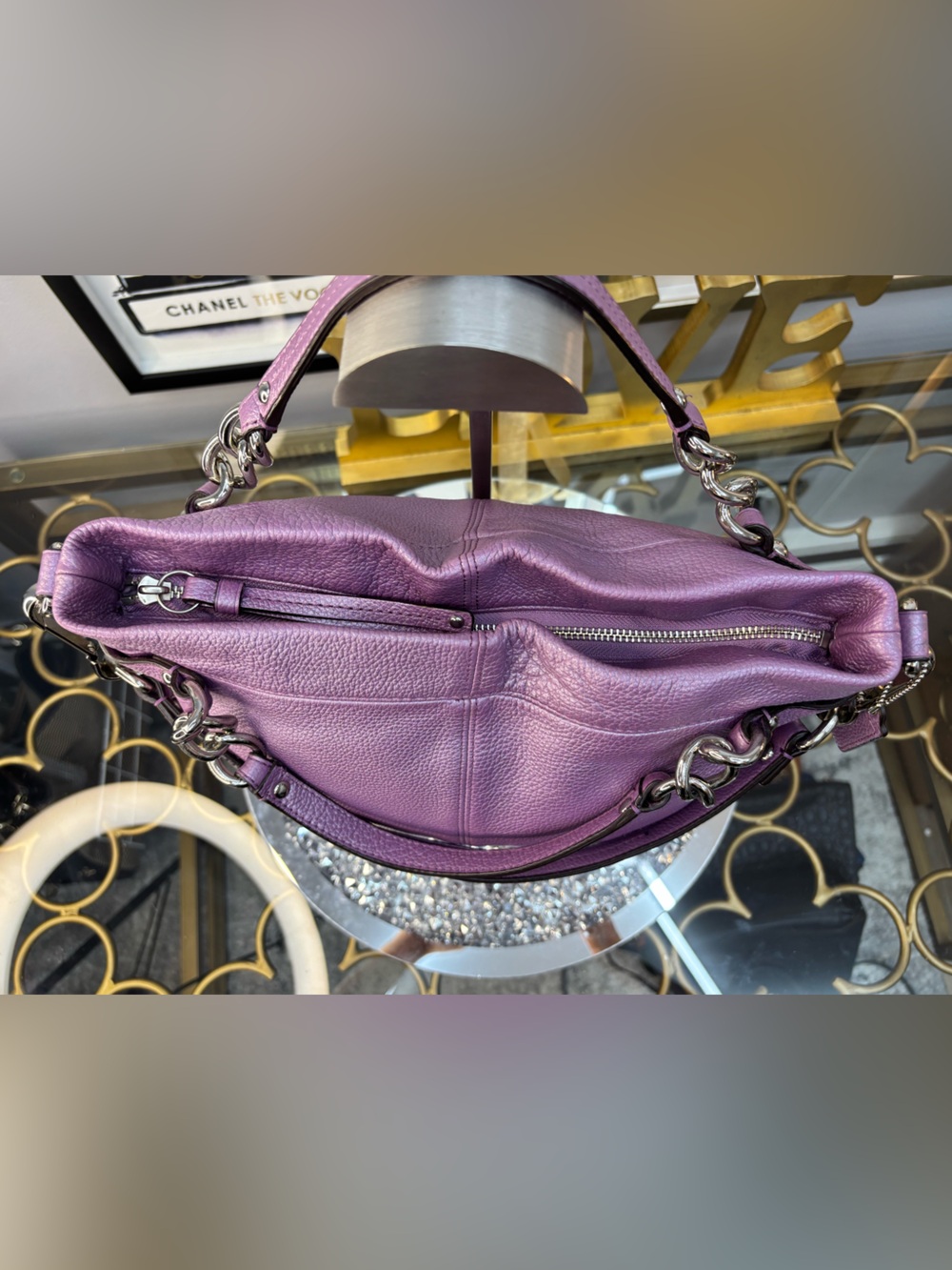 Coach 2011 Brooke Metallic Leather Hobo Bag EUC - Picture 5 of 14